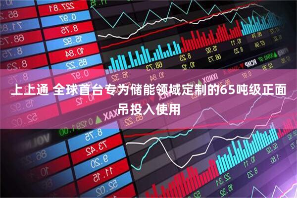 上上通 全球首台专为储能领域定制的65吨级正面吊投入使用