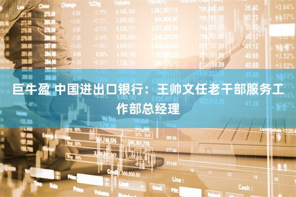 巨牛盈 中国进出口银行：王帅文任老干部服务工作部总经理
